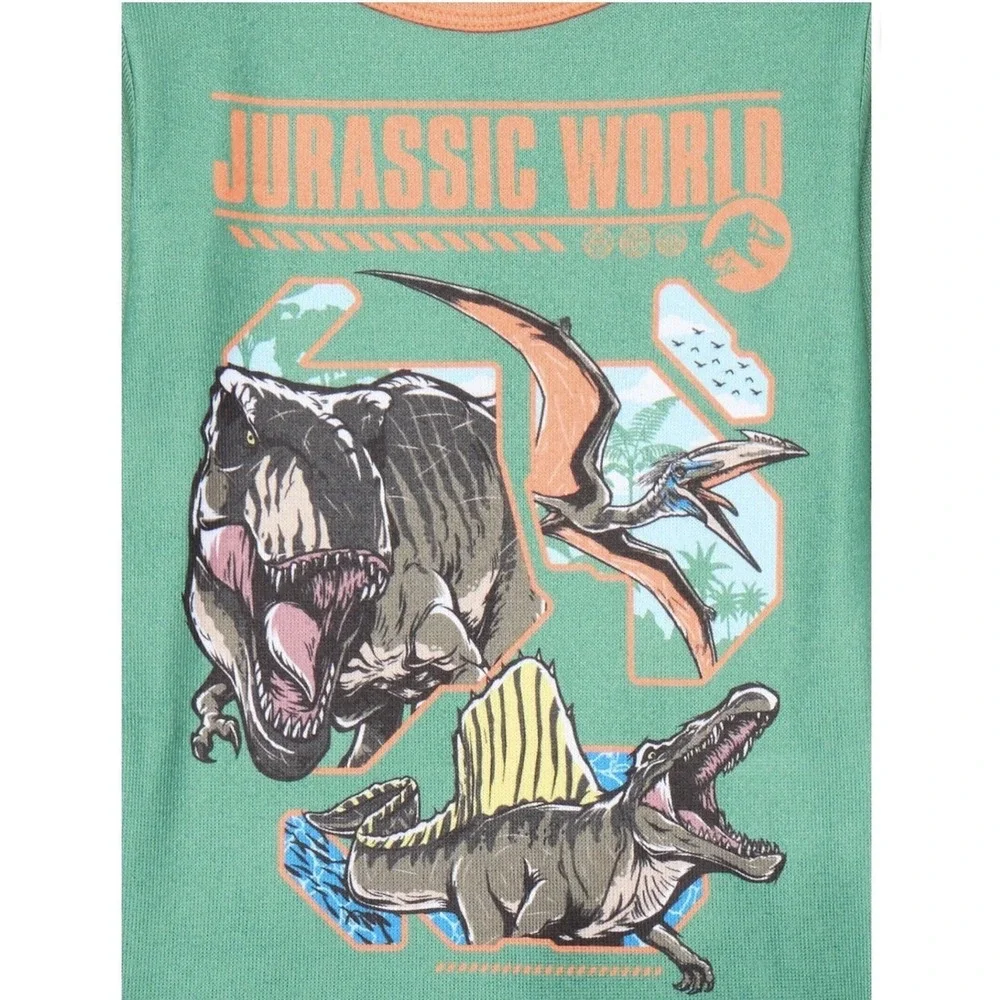 Jurassic World-Boys-Size 6-Dinosaur-PJ-Pajama Set‎ 2-Piece-Long Sleeve-Pants-NWT